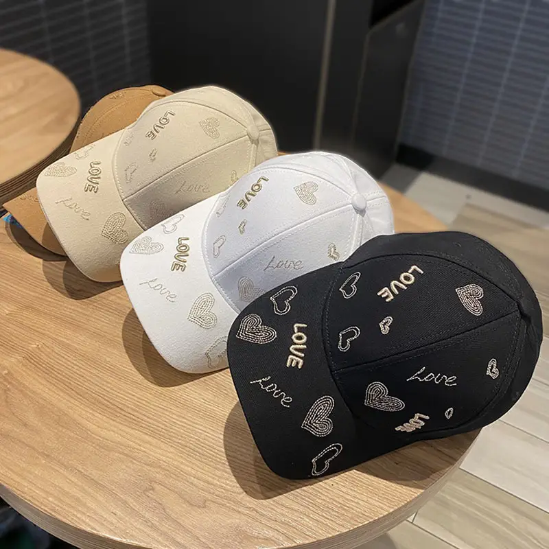 Love Embroidered Hard Cap for Kids All Match - Image 8