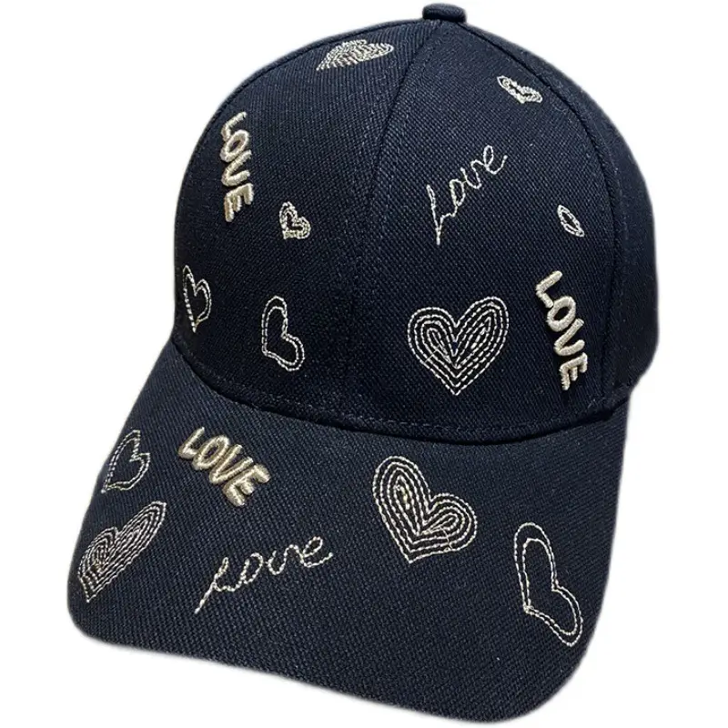 Love Embroidered Hard Cap for Kids All Match - Image 9
