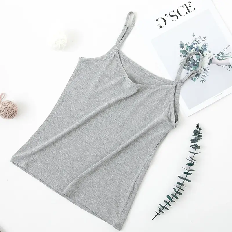 Women Grey Modal Camisole Large Summer Wear
