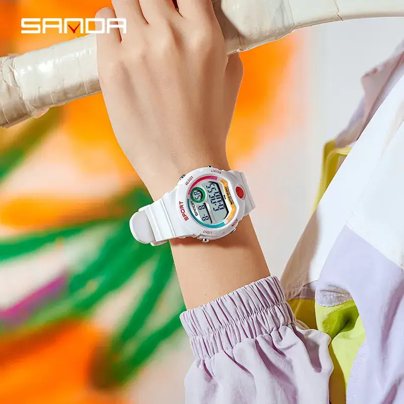 Sanda Sport Digital Watch Purple Casual Watch - Image 7