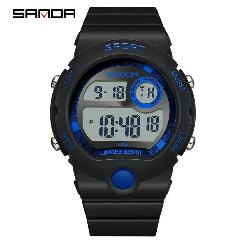 Sanda Sport Digital Watch Purple Casual Watch - Image 5