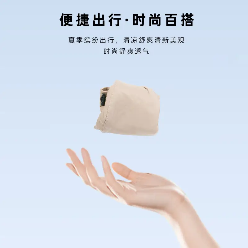 Gray Adjustable UV Sunscreen Cap for Women - Image 9