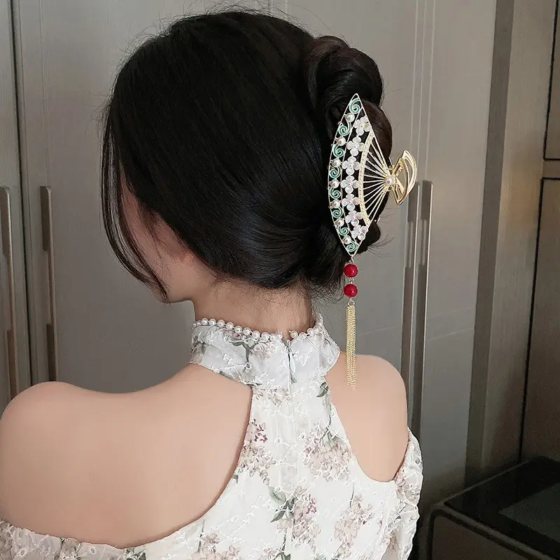 Guofeng Pearl Hairpin with Tassel for Women - Image 3