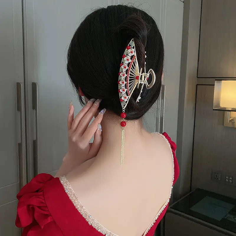 Guofeng Pearl Hairpin with Tassel for Women - Image 2