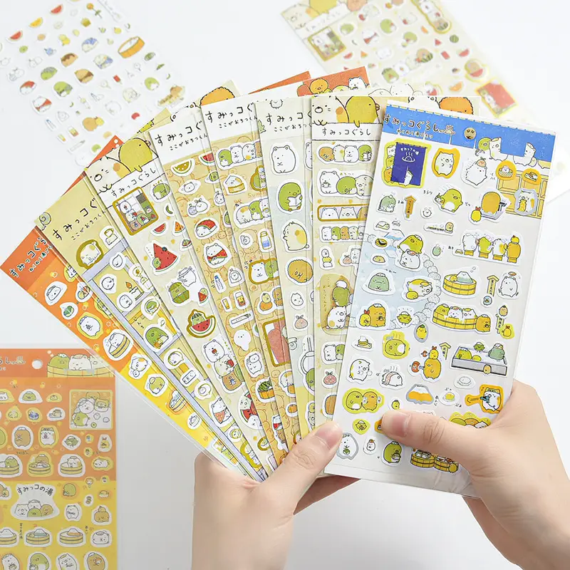 Flat stickers Korean stationery Japanese corner biological journal decoration gilding cartoon animal watermelon stickers stickers