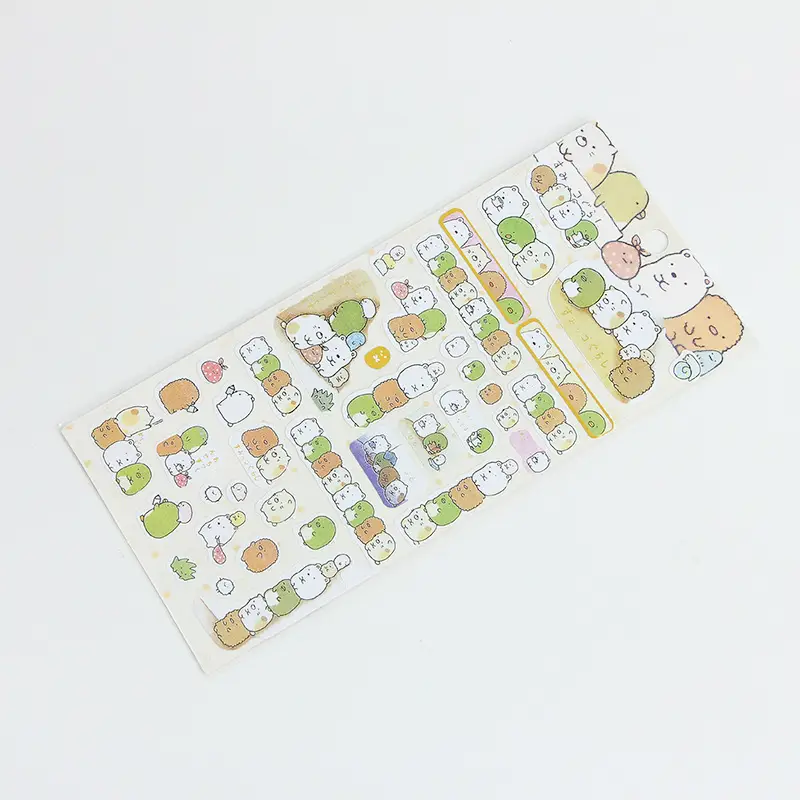 Flat stickers Korean stationery Japanese corner biological journal decoration gilding cartoon animal watermelon stickers stickers