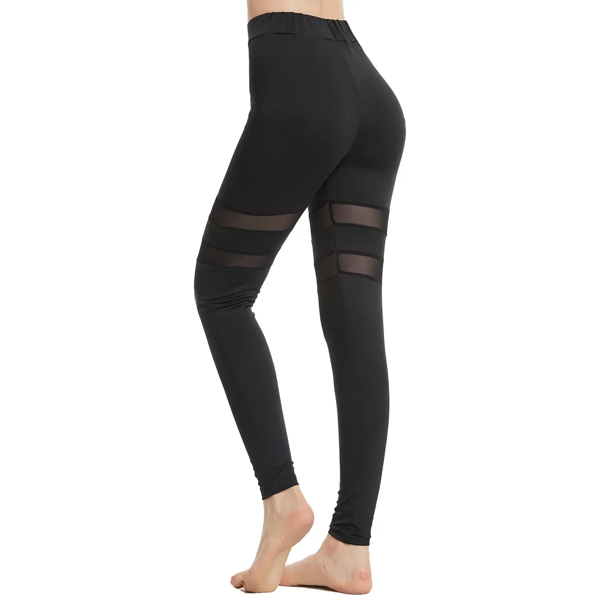 Black High Waist Sports Pants for Women H5025 - Image 4