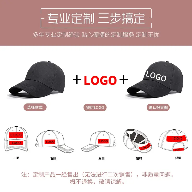 Custom Printed LOGO Cap for Men Women Cotton Baseball - Image 5