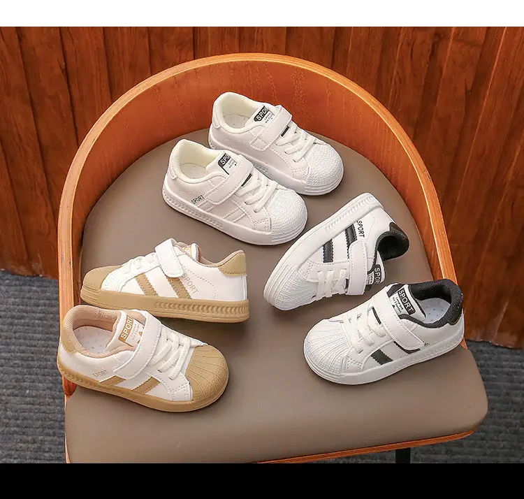 White Kids Sneakers for Boys Girls Baby Toddler Shoes — feature 8