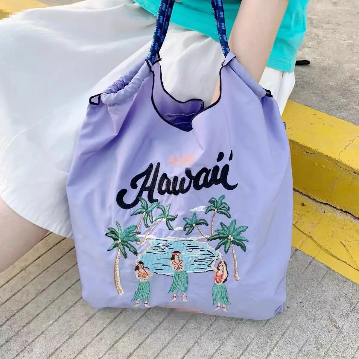 Pink Embroidered Waterproof Women's Shoulder Bag - Image 11