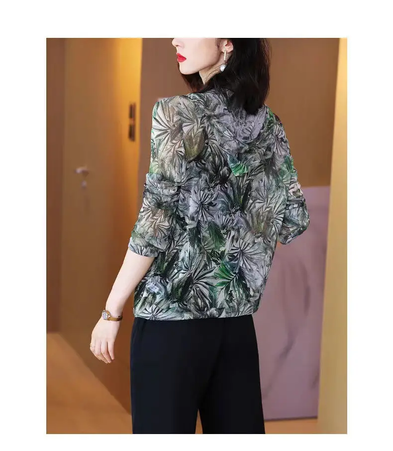 Women's Printed Thin Jacket Summer Thailand Zipper Sunscreen — feature 7