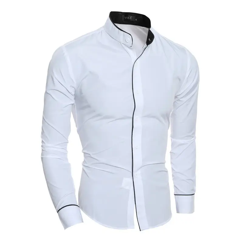 2023 Men's White Slim Fit Casual Shirt - Image 5