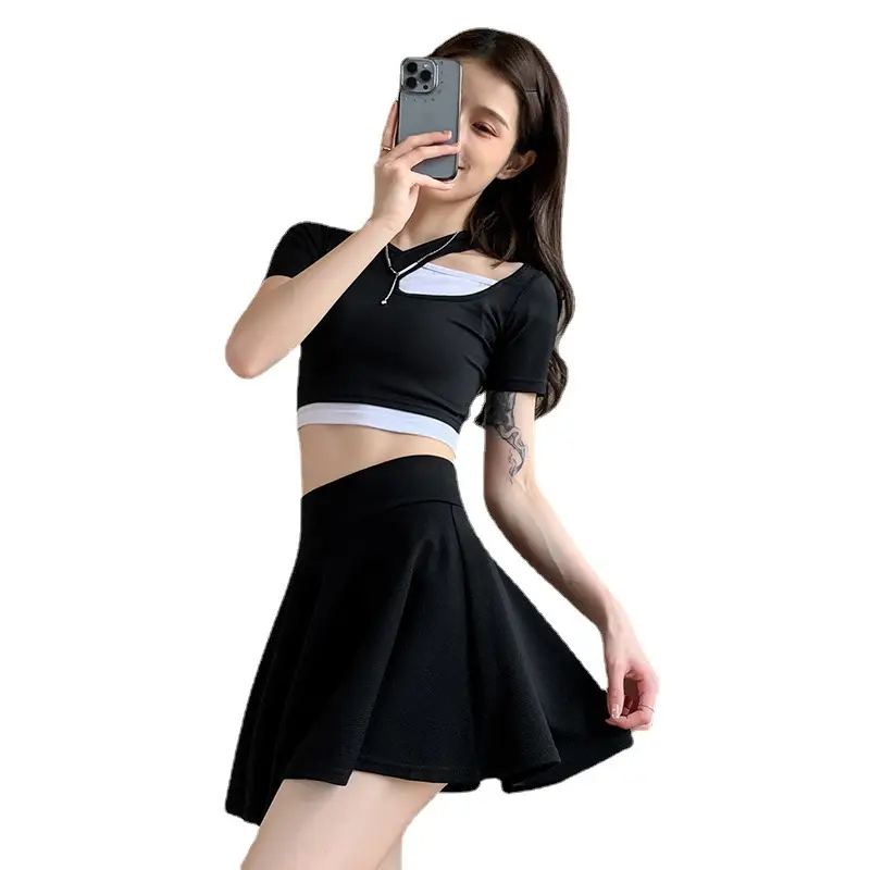 New Women's Pink Anti-Exposure Pleated Skirt - Image 15