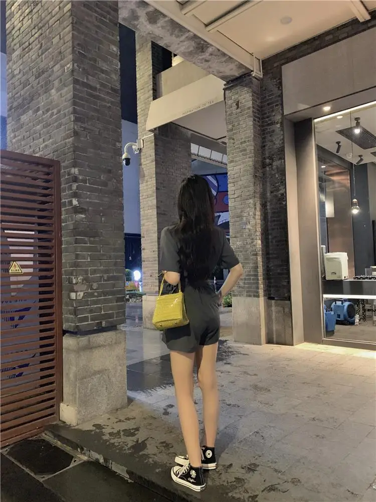 Women's Black High Waist Shorts Suit 2022 Summer — feature 5