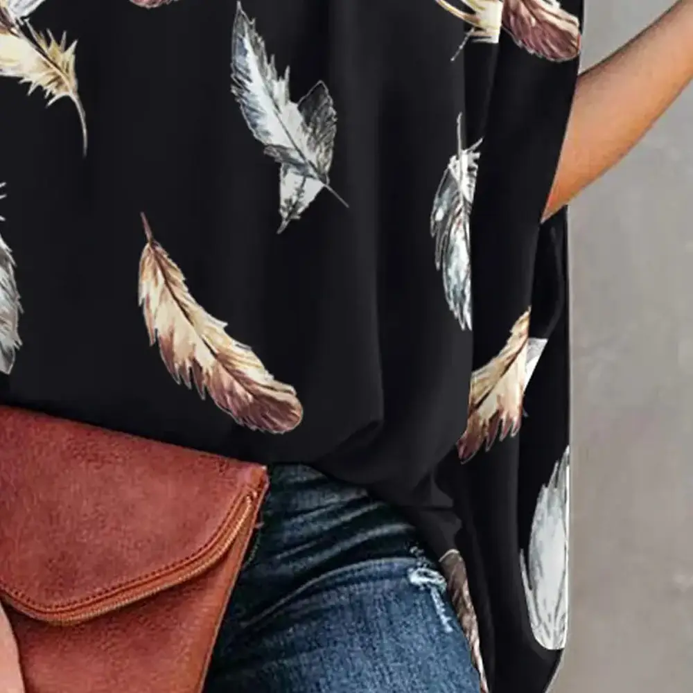 White Slant Collar Loose Top with Brown Crossbody Bag — feature 17