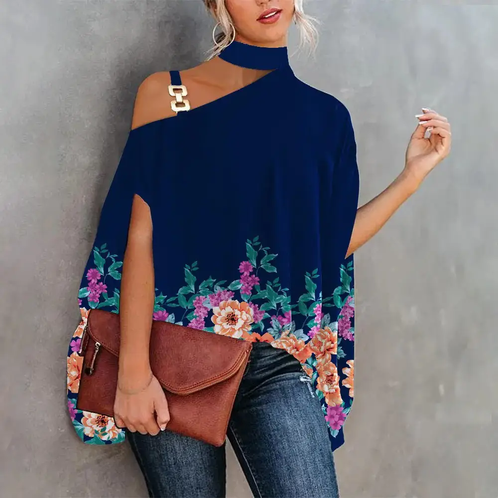 White Slant Collar Loose Top with Brown Crossbody Bag — feature 13