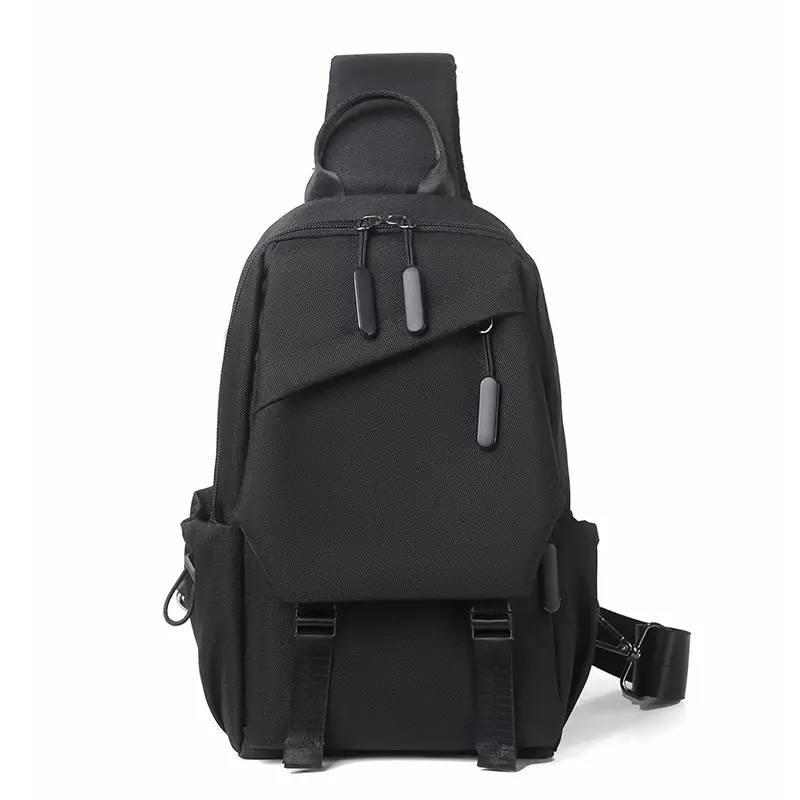 Men's Waterproof Crossbody Bag Black Travel Commute