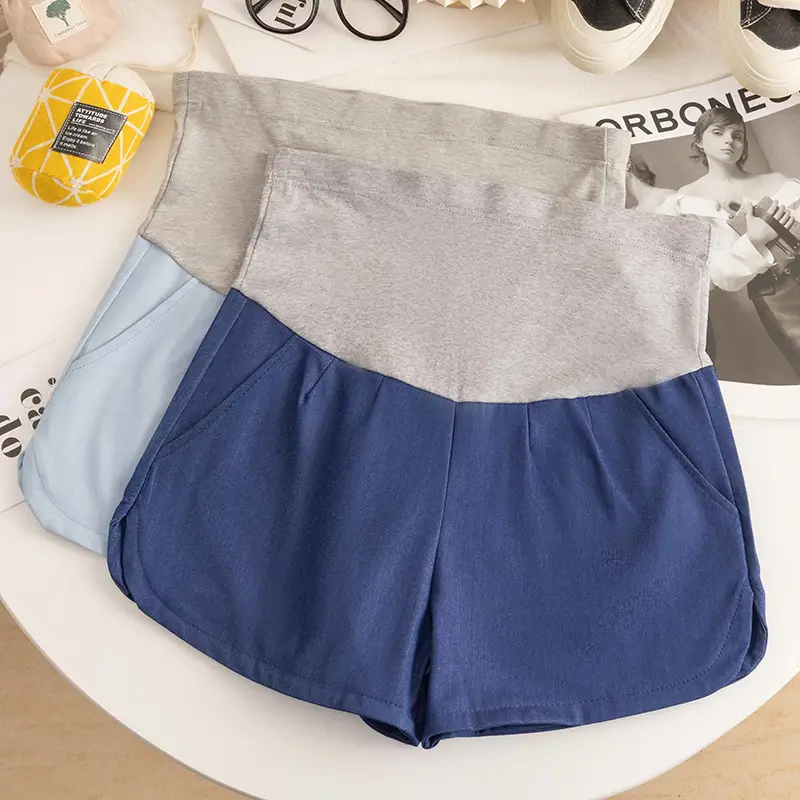 Maternity Pants 2025 Summer Grey Wide Leg Plus Size - Image 8