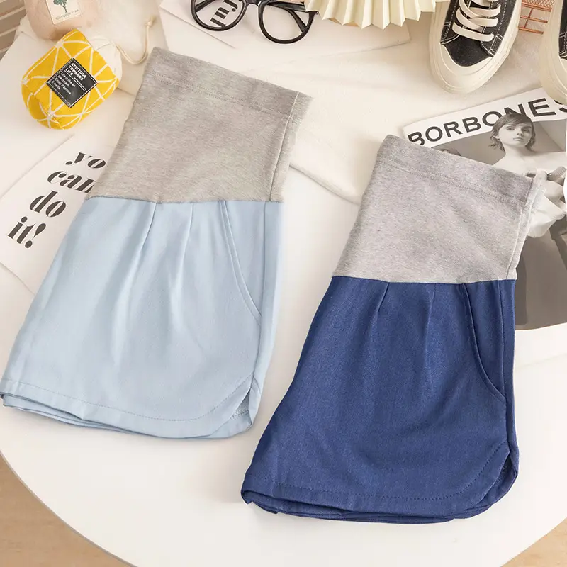 Maternity Pants 2025 Summer Grey Wide Leg Plus Size - Image 9