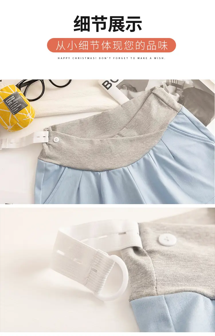 Maternity Pants 2025 Summer Grey Wide Leg Plus Size — feature 14