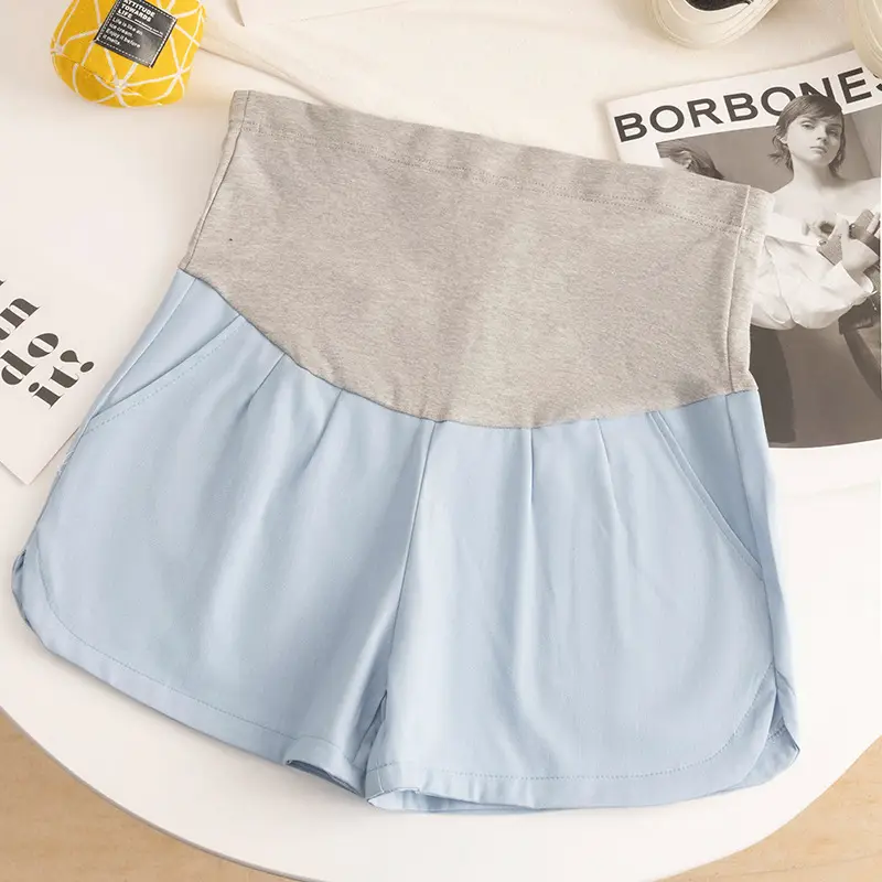 Maternity Pants 2025 Summer Grey Wide Leg Plus Size - Image 2