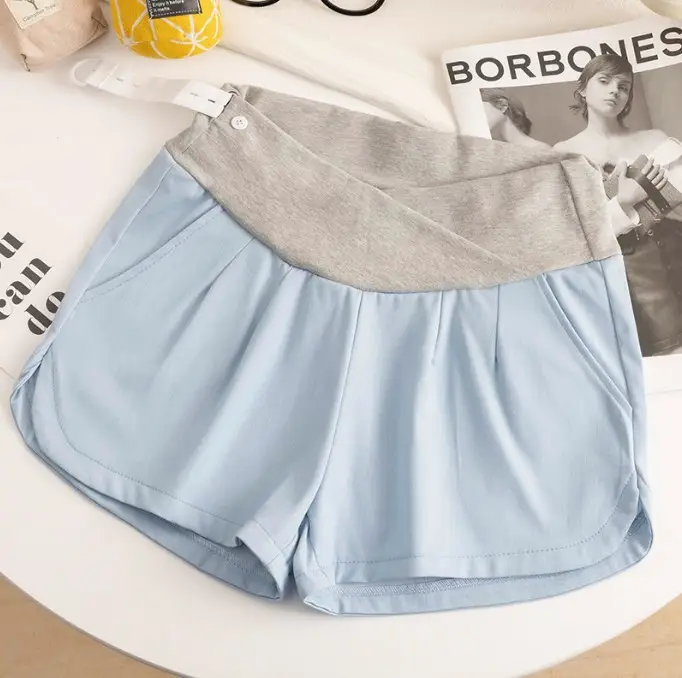 Maternity Pants 2025 Summer Grey Wide Leg Plus Size - Image 4
