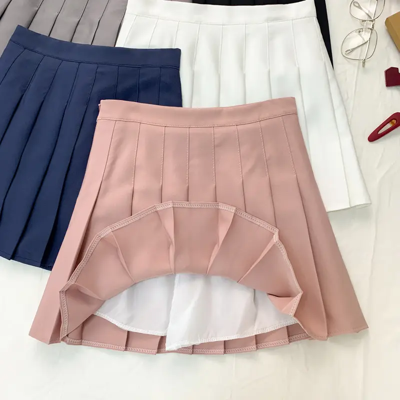 Women Pleated Skirt Summer 2022 High Waist Slimming - Image 9