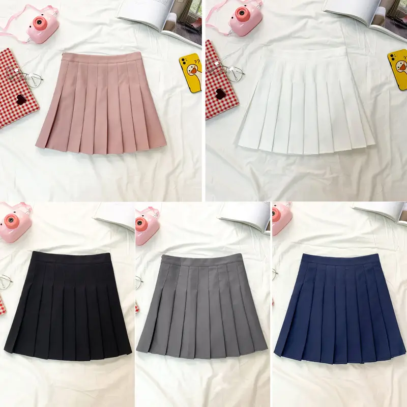 Women Pleated Skirt Summer 2022 High Waist Slimming - Image 10