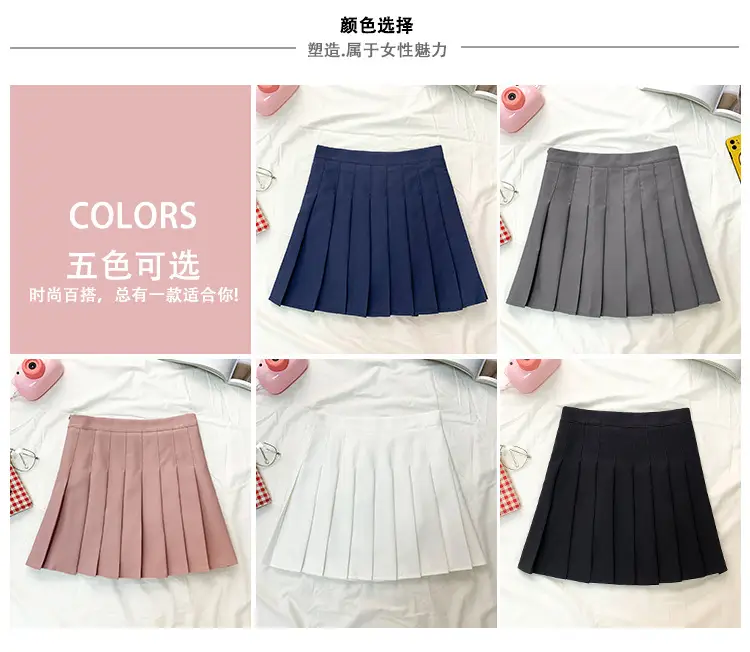 Women Pleated Skirt Summer 2022 High Waist Slimming — feature 1