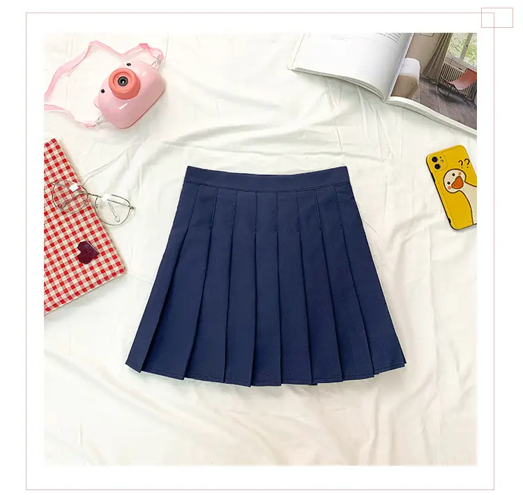 Women Pleated Skirt Summer 2022 High Waist Slimming — feature 11