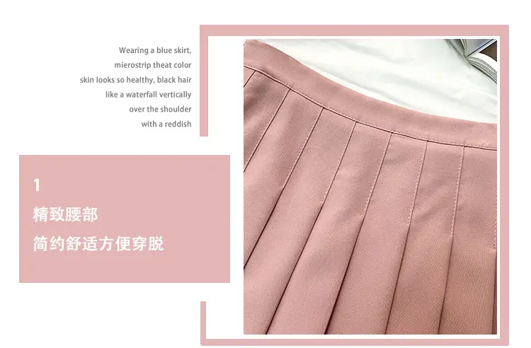 Women Pleated Skirt Summer 2022 High Waist Slimming — feature 4
