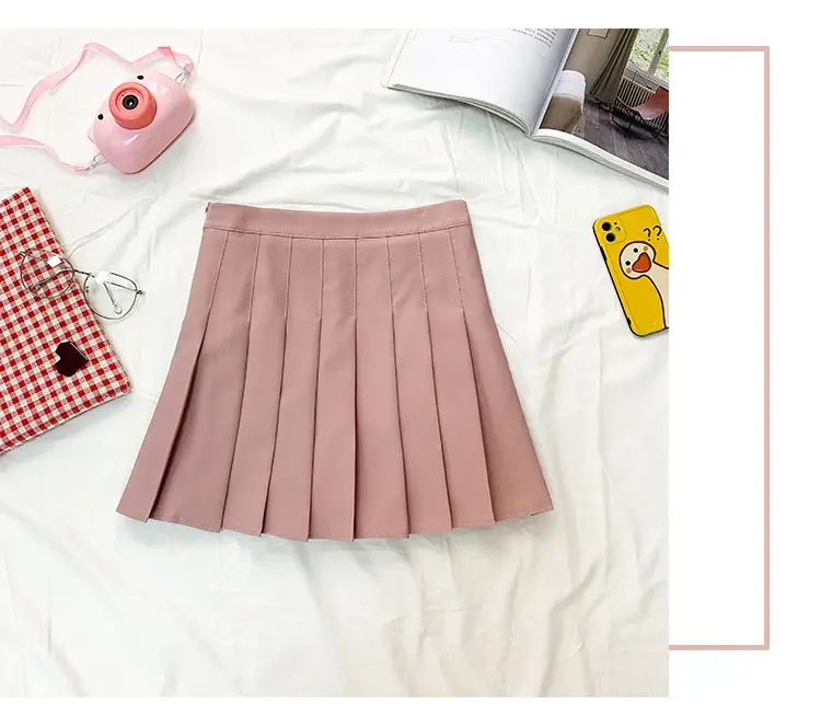 Women Pleated Skirt Summer 2022 High Waist Slimming — feature 8