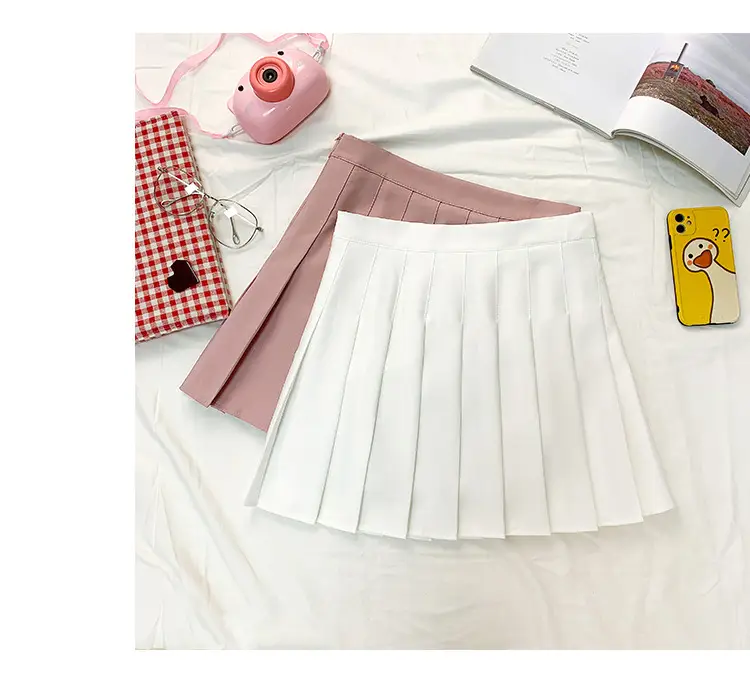 Women Pleated Skirt Summer 2022 High Waist Slimming — feature 9