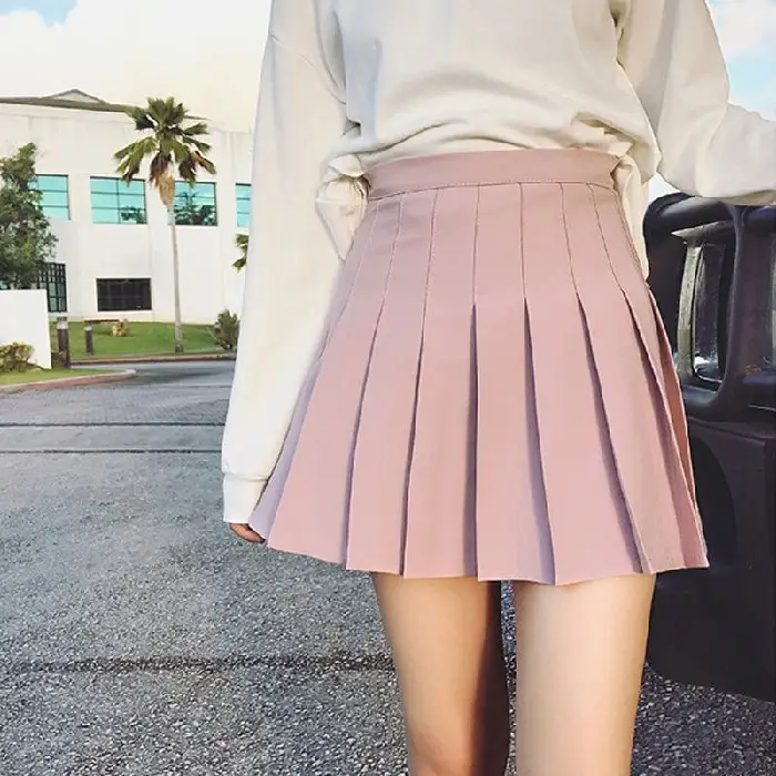 Women Pleated Skirt Summer 2022 High Waist Slimming - Image 6