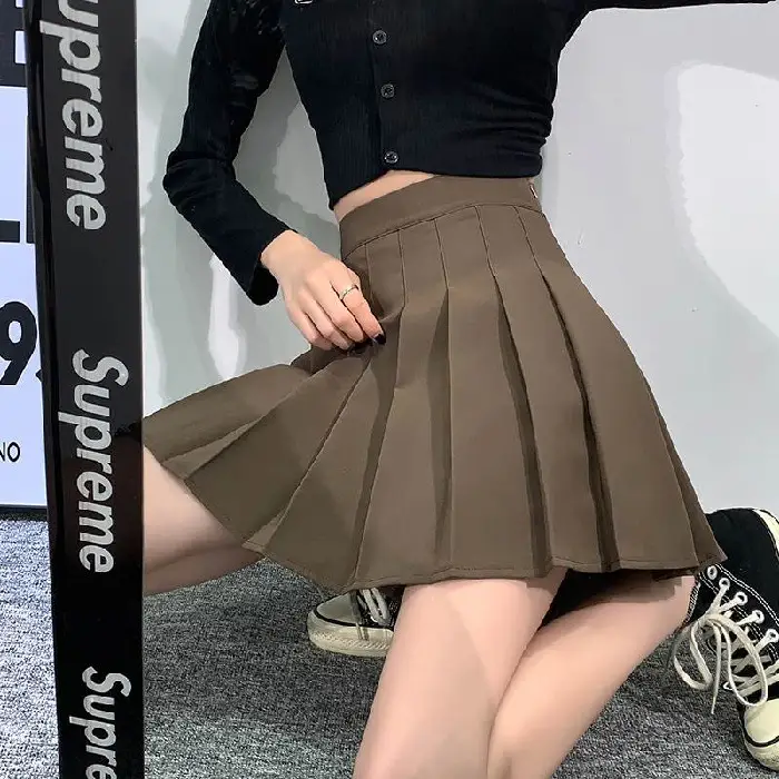 Women Pleated Skirt Summer 2022 High Waist Slimming - Image 7