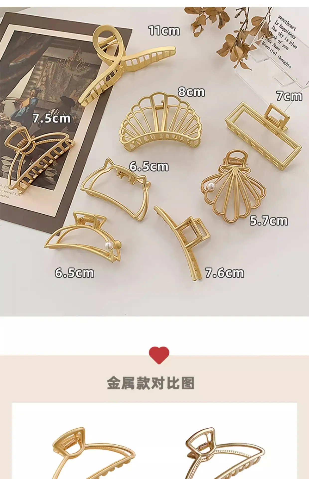 Gold Korean Hairpin Clip for Women High End Bow — feature 2