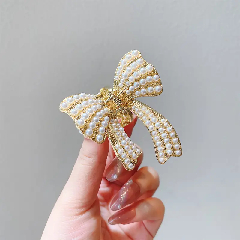 Gold Korean Hairpin Clip for Women High End Bow - Image 19
