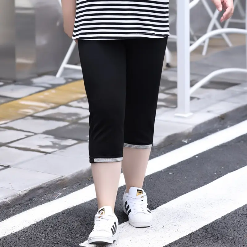 Plus Size Cropped Pants for Women 2025 Fat mm 120kg - Image 3