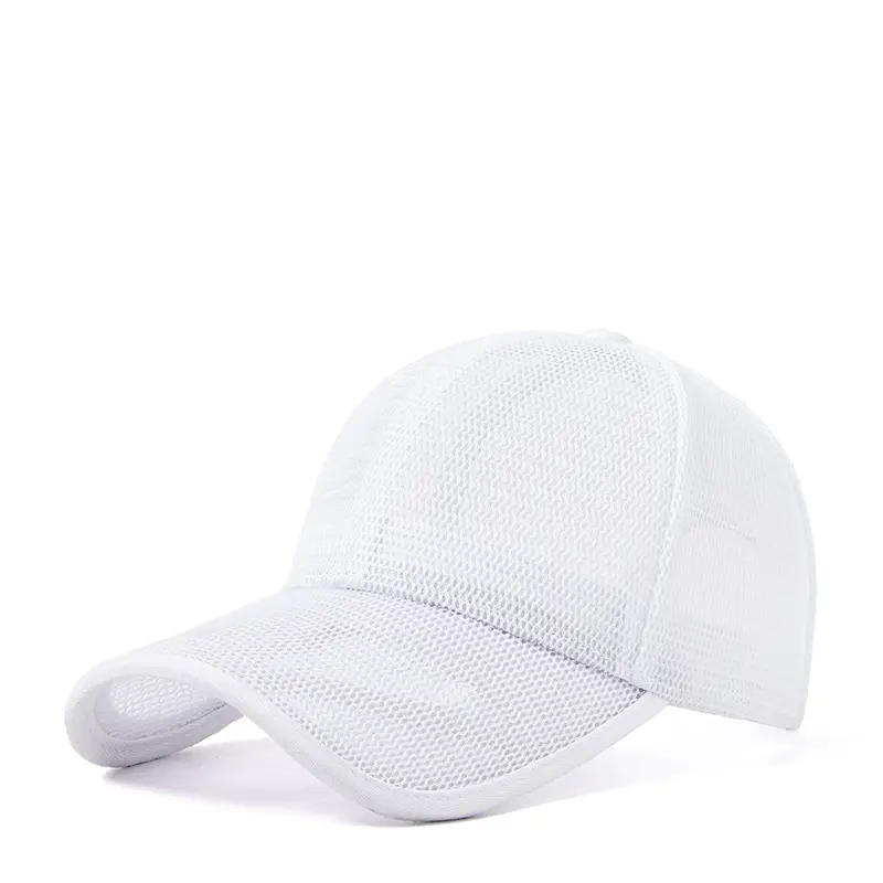 Men Blue Mesh Trucker Cap Summer Sun Hat - Image 10