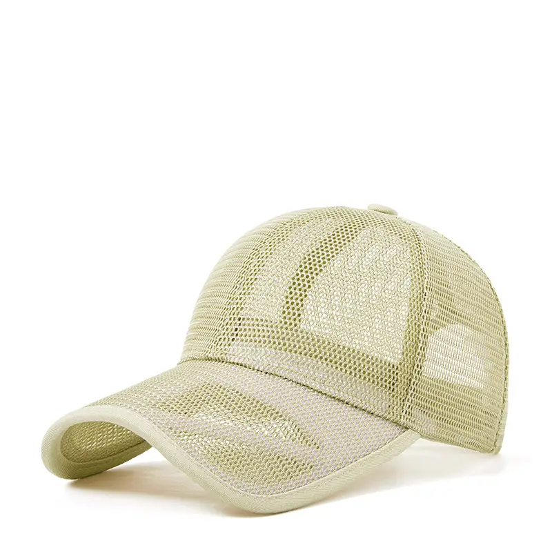 Men Blue Mesh Trucker Cap Summer Sun Hat - Image 8