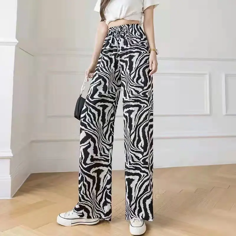 Women Ink Painting Dye Wide Leg Pants Summer - Image 17