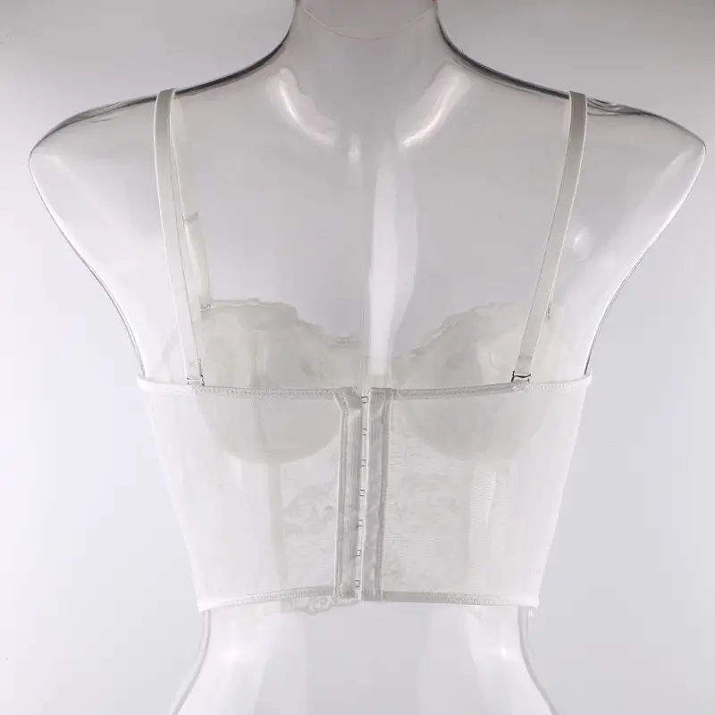 Pink Embroidered Fishbone Corset with Steel Strap — feature 29