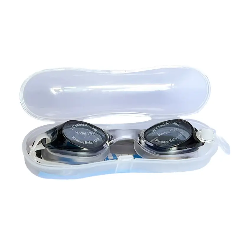 Factory direct waterproof swimming goggles children adult universal silicone swimming goggles wholesale flat light multi-color optional