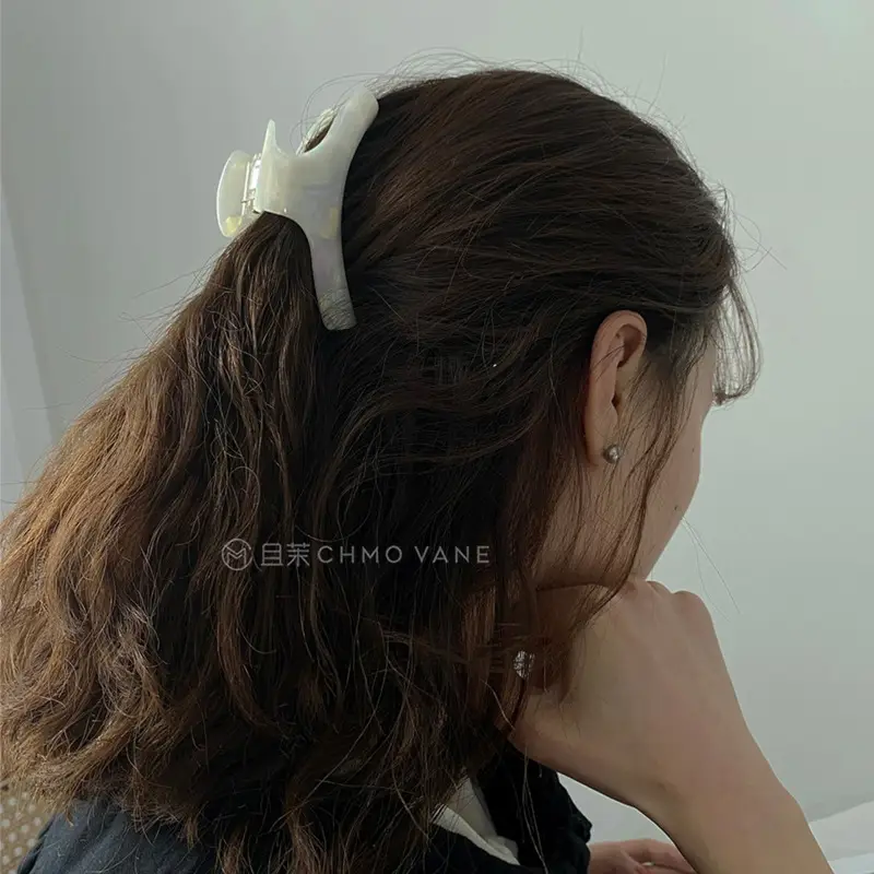 Korean Style Large Acetic Acid Grab Clip French Ponytail Hair Clip - Image 10