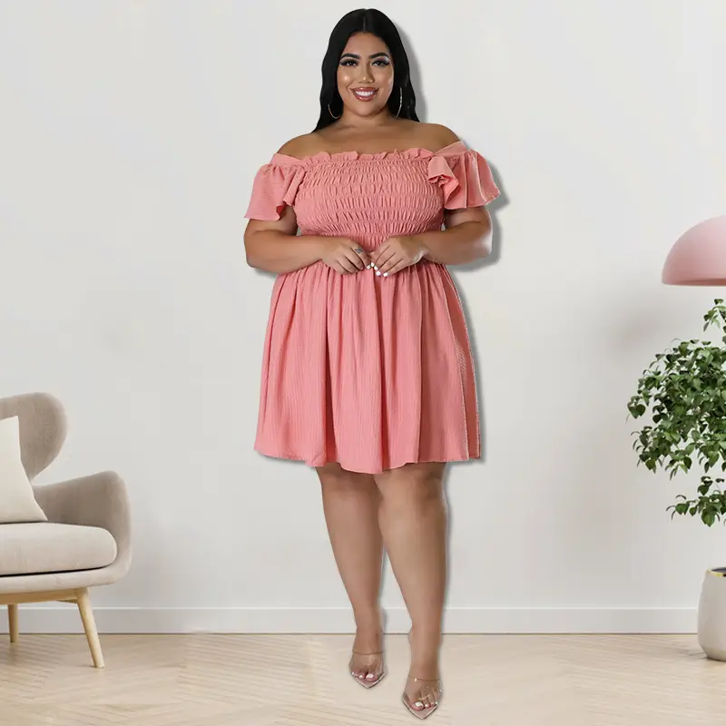 Black Off-Shoulder Summer Dress for Women Large