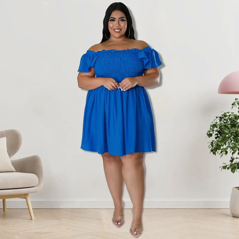 Black Off-Shoulder Summer Dress for Women Large