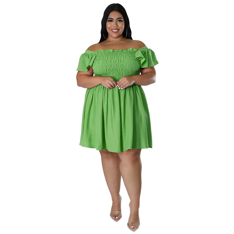 Black Off-Shoulder Summer Dress for Women Large