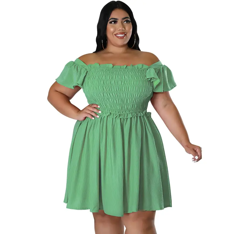 Black Off-Shoulder Summer Dress for Women Large