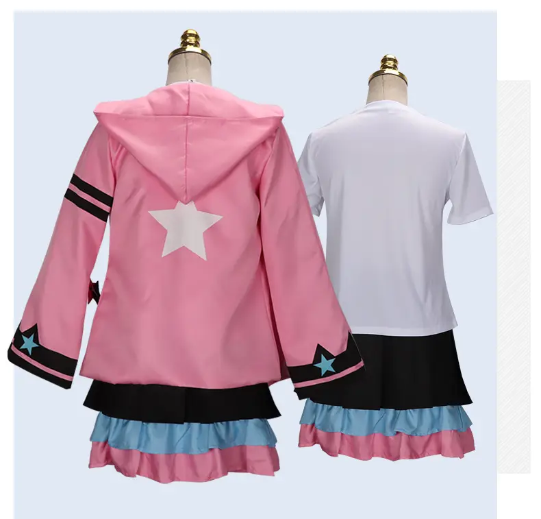 Kids Star Belted Sandals Pink White School Uniform — feature 3