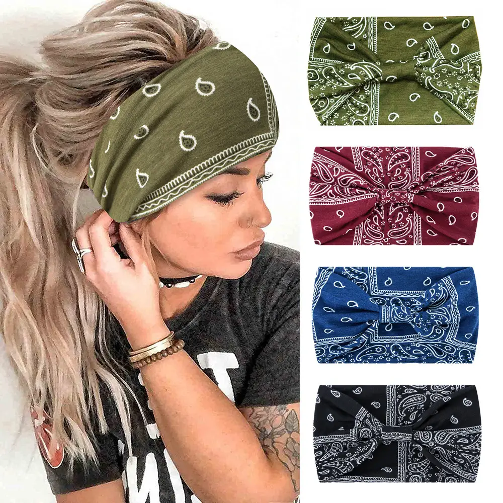 Leopard Print Bohemian Green Hair Band - Image 20